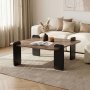 HANAH HOME Sto za dnevnu sobu Marais Venezia Walnut Wood Black - slika 1