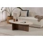 HANAH HOME Sto za dnevnu sobu Orba Travertine Venezia Walnut - slika 1
