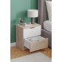 HANAH HOME Noćni stočić Lento Sonomo Oak White - slika 2