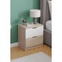 HANAH HOME Noćni stočić Lento Sonomo Oak White - slika 1