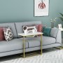 HANAH HOME Pomoćni stočić Narin White Gold - slika 3