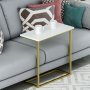 HANAH HOME Pomoćni stočić Narin White Gold - slika 1