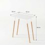 HANAH HOME Pomoćni stočić Jersey White - slika 3