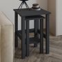 HANAH HOME Set stočića Gina 2 Anthracite - slika 1