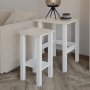 HANAH HOME Set stočića Gina 2 White Travertine - slika 3