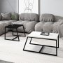 HANAH HOME Set stočića Minimal White Black - slika 4