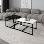HANAH HOME Set stočića Minimal White Black - slika 1