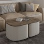 HANAH HOME Sto za dnevnu sobu Twin Antique Walnut - slika 1