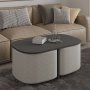 HANAH HOME Sto za dnevnu sobu Twin Anthracite - slika 1