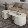 HANAH HOME Sto za dnevnu sobu Twin Travertine - slika 3