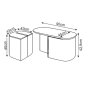 HANAH HOME Sto za dnevnu sobu Twin Travertine - slika 5