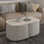 HANAH HOME Sto za dnevnu sobu Twin Travertine - slika 1