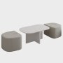 HANAH HOME Sto za dnevnu sobu Twin White - slika 4