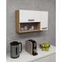 HANAH HOME Višenamenski ormar Akasya Sapphire Oak White - slika 3