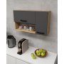 HANAH HOME Višenamenski ormar Akasya Sapphire Oak Anthracite - slika 3