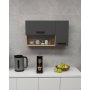HANAH HOME Višenamenski ormar Akasya Sapphire Oak Anthracite - slika 1