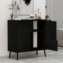 HANAH HOME Višenamenski ormar Darien Black Wood - slika 5