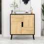 HANAH HOME Višenamenski ormar Darien Black Wood Sapphire Oak - slika 2