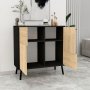 HANAH HOME Višenamenski ormar Darien Black Wood Sapphire Oak - slika 3