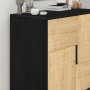 HANAH HOME Višenamenski ormar Darien Black Wood Sapphire Oak - slika 4