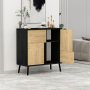 HANAH HOME Višenamenski ormar Darien Black Wood Sapphire Oak - slika 5