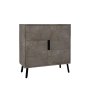 HANAH HOME Višenamenski ormar Darien Gordion Marble Black Wood - slika 5