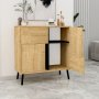 HANAH HOME Višenamenski ormar Darien Sapphire Oak Black Wood - slika 3