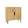 HANAH HOME Višenamenski ormar Darien Sapphire Oak Black Wood - slika 5