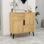 HANAH HOME Višenamenski ormar Darien Sapphire Oak Black Wood - slika 1