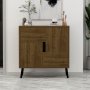 HANAH HOME Višenamenski ormar Darien Walnut Black Wood - slika 2