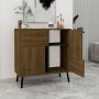 HANAH HOME Višenamenski ormar Darien Walnut Black Wood - slika 3