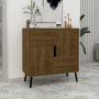 HANAH HOME Višenamenski ormar Darien Walnut Black Wood - slika 1