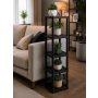 HANAH HOME Višenamenska polica Sakura 5 Black - slika 2
