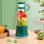 HOMEMATES Prenosivi blender na bateriju zelene boje 380ml - slika 1