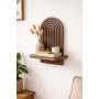 HANAH HOME Zidna polica Artmtkwll1D Wenge - slika 2