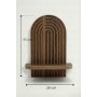 HANAH HOME Zidna polica Artmtkwll1D Wenge - slika 5