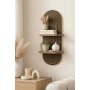 HANAH HOME Zidna polica Artmtkwll2D Wenge - slika 1