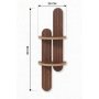 HANAH HOME Zidna polica Artmtkwll4 Wenge - slika 5