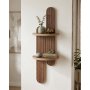 HANAH HOME Zidna polica Artmtkwll4 Wenge - slika 1