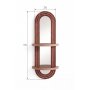 HANAH HOME Zidna polica Artmtkwll6 Wenge - slika 4