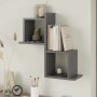 HANAH HOME Zidna polica Capri 2 Anthracite - slika 1