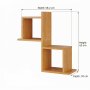 HANAH HOME Zidna polica Capri 2 Natural - slika 3