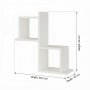 HANAH HOME Zidna polica Capri 2 White - slika 3