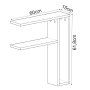 HANAH HOME Zidna polica Tiny White - slika 5