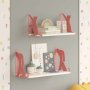 HANAH HOME Zidna polica Hunter Dog & Tiger Cat Pink - slika 1