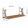 HANAH HOME Zidna polica Hunter Dog & Tiger Cat White - slika 5