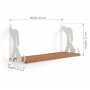 HANAH HOME Zidna polica Hunter Dog 2 White - slika 3