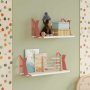 HANAH HOME Zidna polica Tiger Cat 2 Pink - slika 1