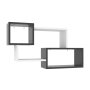 HANAH HOME Zidna polica Ayder Anthracite White - slika 2