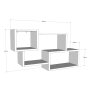 HANAH HOME Zidna polica Ayder Anthracite White - slika 3